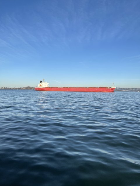 Majestic Freighter Ship in San Francisco Bay