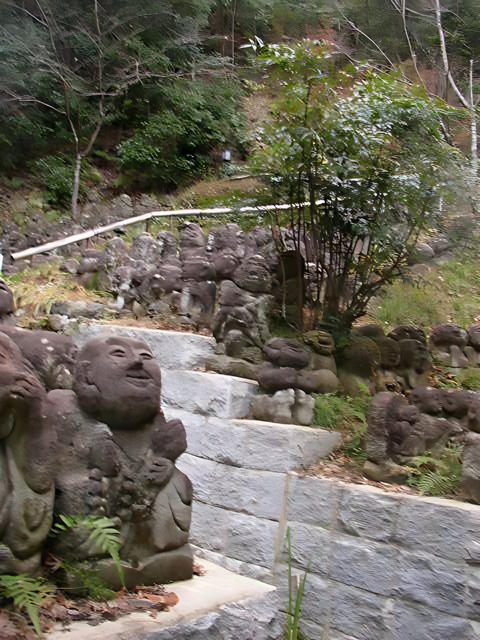 Stone Statues in Garden