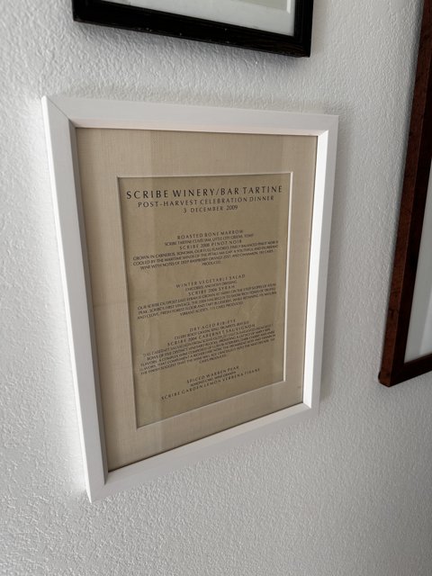 Historical Document Displayed in a Textured Photo Frame
