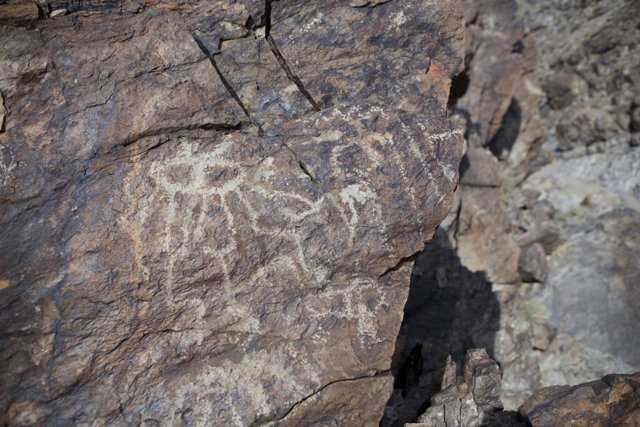 Ancient Rock Art at Desert Cliff