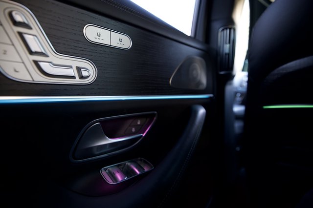 Luxury Car Interior Detail with Ambient Lighting