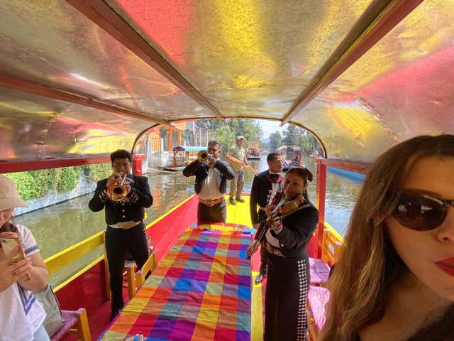 Sunglasses and Sunshine on the Waters of Xochimilco