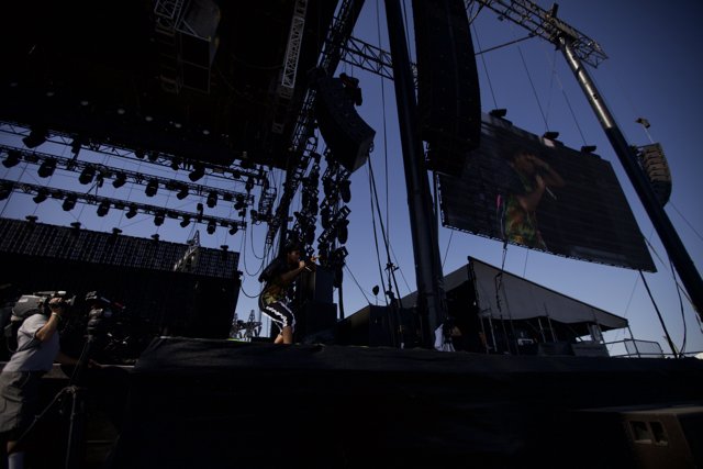 Man on Stage at Coachella Music Festival
