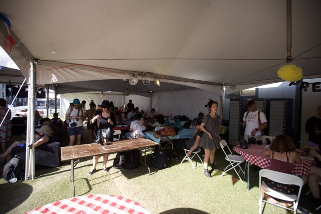 Dining under the Tent at Coachella