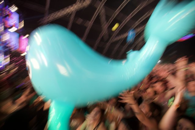 Whale Balloon Takes Over Coachella Nightclub