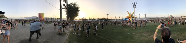 360-View of a Music Festival Crowd