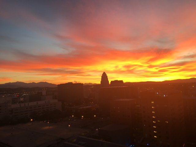 Serene Sunset Over the Metropolis