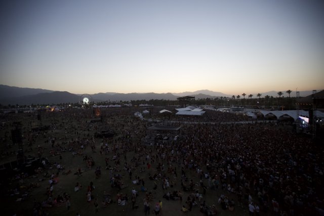Music lovers embrace the sunset at Coachella
