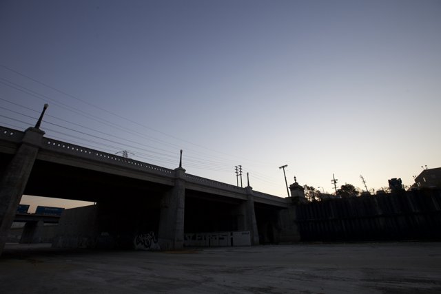 Sunset on the Freeway Underpass