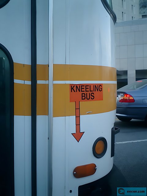 Kneeling Bus Takes the Road