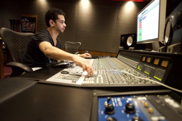 Marc Kinchen Mixing It Up in the Studio.