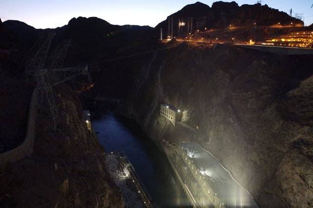Nighttime Spectacle at the Hoover Dam