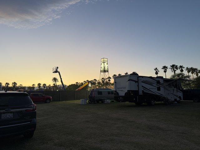Sunset at the Car Park Oasis