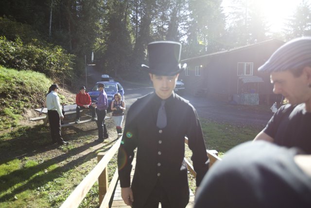 A Dapper Gentleman on the Bridge