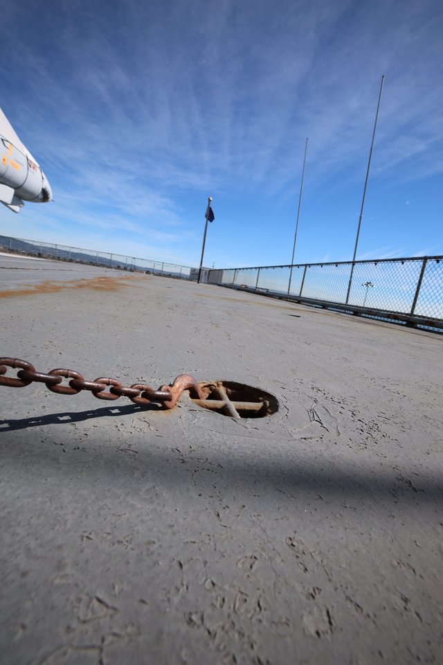 Rusted Chain on USS Hornet Flight Deck