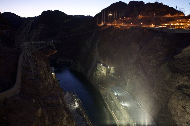 Nighttime Wonder at the Hoover Dam