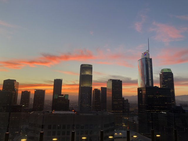 Sunset Over the LA Cityscape