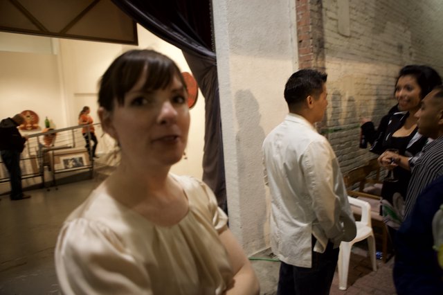 Evening Art Gallery Wine Party in Industrial Space