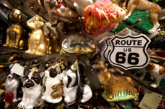 Route 66 Christmas Ornament Collection Display