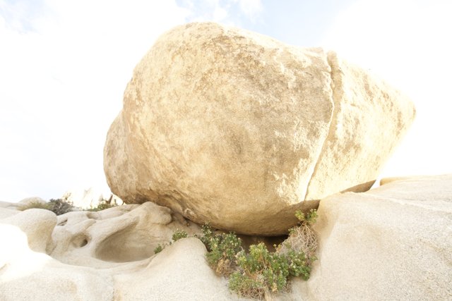 A Majestic Rock Overlooking the Desert Landscape