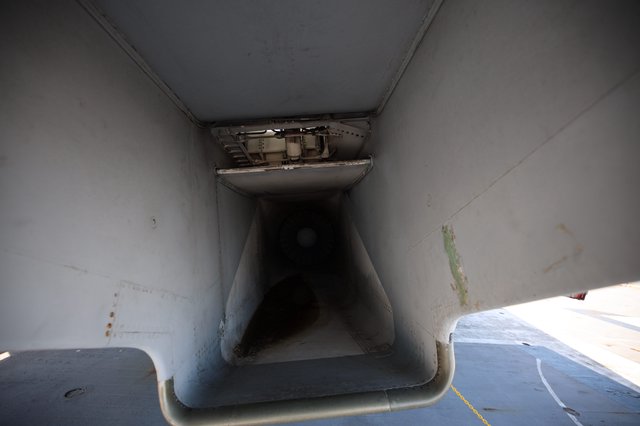 Inside the Engine Intake of USS Hornet Aircraft Carrier