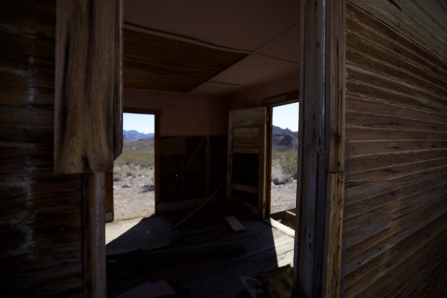 Abandoned House Open to the Desert