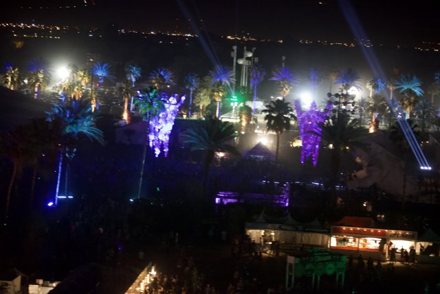 Electric Night: A Colorful Coachella Crowd