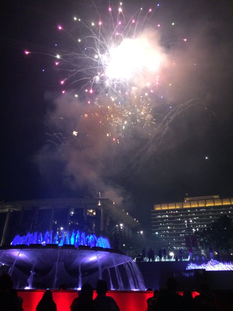Fireworks Illuminate the Night Sky over Civic Center Mall
