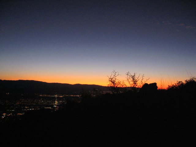 Hilltop Sunset Silhouette