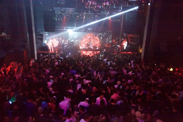 Illuminate the Night: A Vibrant Crowd at Sierra Madre's Nightclub
