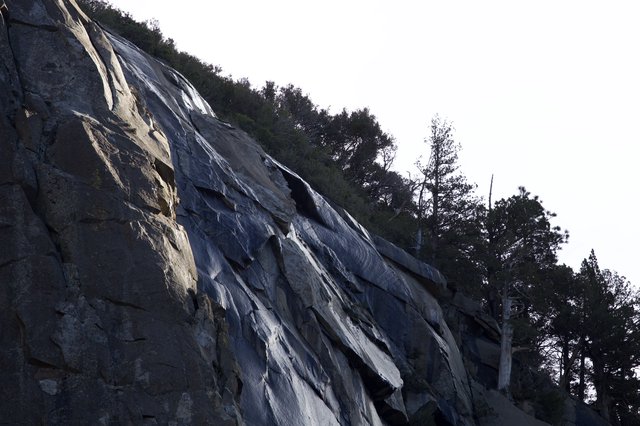 Dramatic Granite Cliff Face at Yosemite National Park
