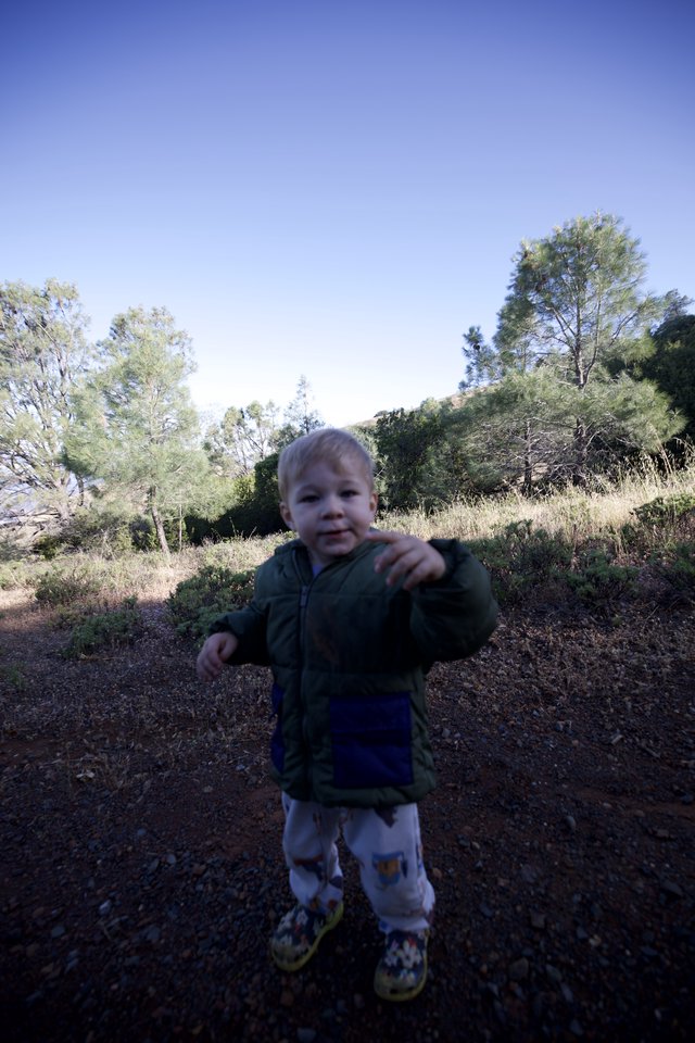 Curious Toddler Explores Mt. Diablo Trail