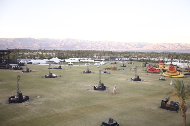 Setting up camp at Coachella