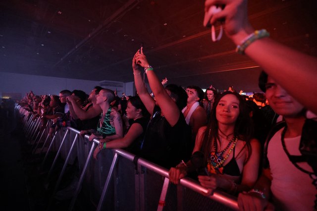 Ecstatic Crowd Pressed Against Barrier at Wobbleland