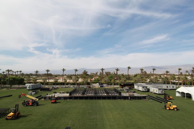 Stage Set-Up for Coachella Music Festival - Day 2