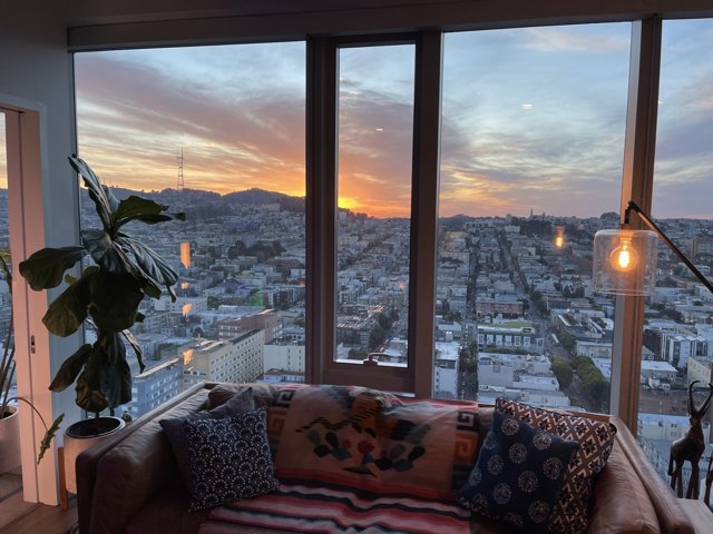 Sunset View from the Living Room Couch
