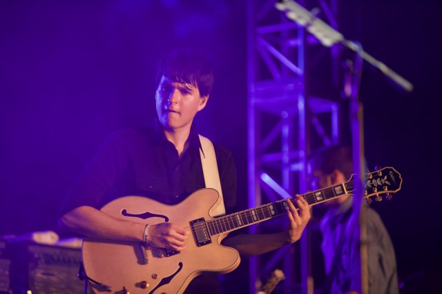 Ezra Koenig electrifies the crowd with his guitar skills