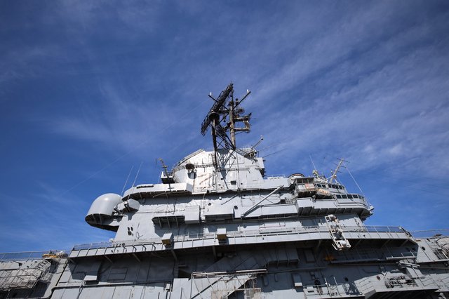 USS Hornet Aircraft Carrier Island Superstructure
