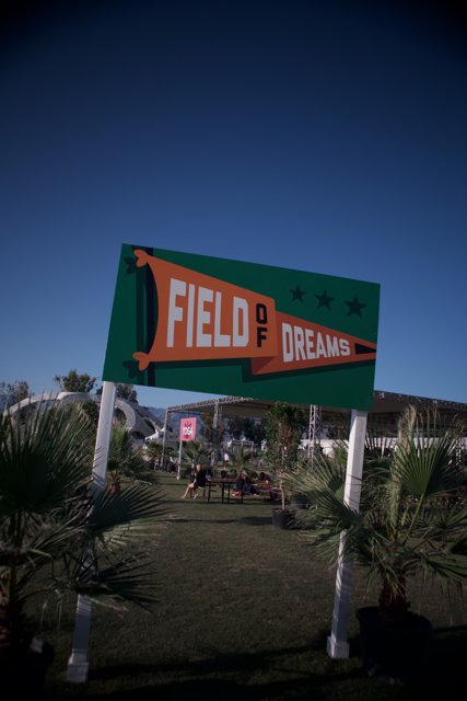 Field of Dreams Sign in the Summer Sky