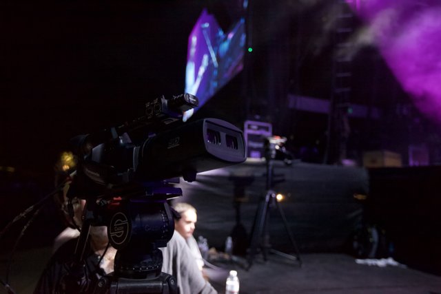 Purple Stage Lights Camera
