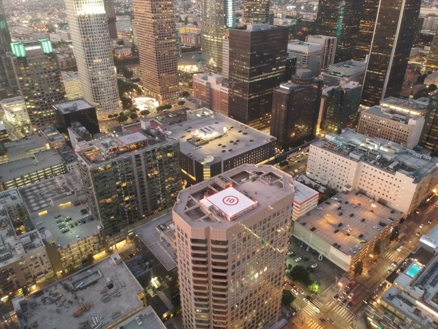 Sky-high view of downtown LA