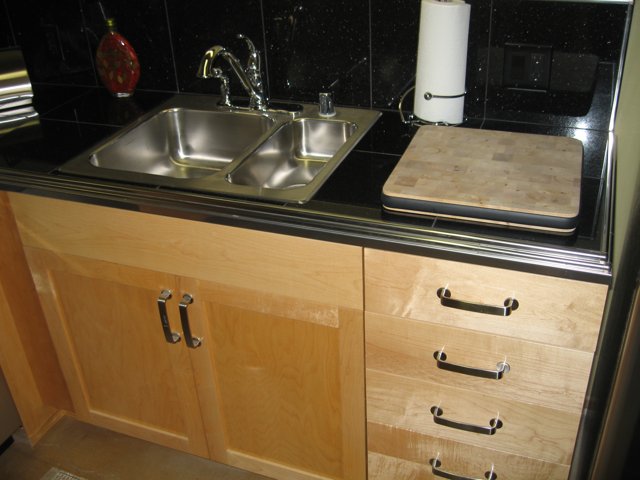 Double Sink Kitchen Counter