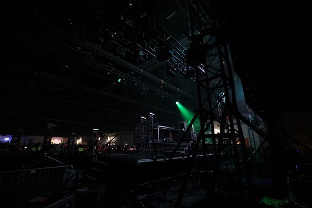 Green Light Beams Pierce Darkness at Wobbleland 2026