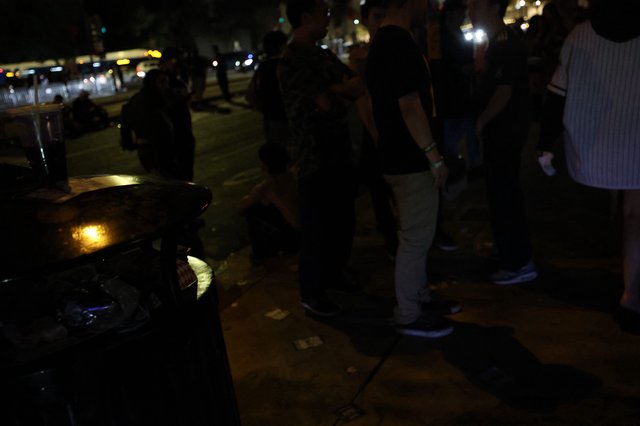 Late Night Crowd Gathers Outside Wobbleland Festival