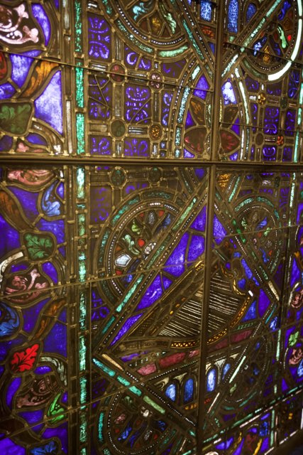 Colorful View of Stained Glass Window in St. James Chapel