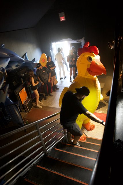 Backstage Antics: The Giant Rubber Chicken Incident - Coachella 2024