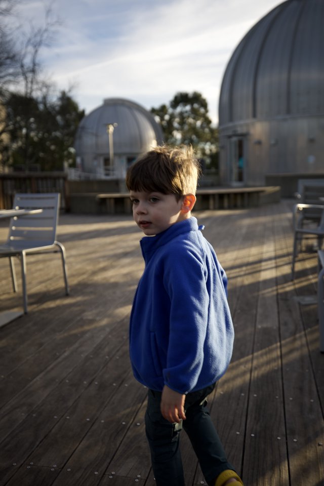 Young Boy at Chabot Space and Science Center Observatory
