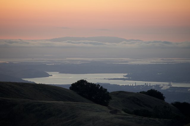 Golden Hour Twilight Over San Francisco Bay from Diablo