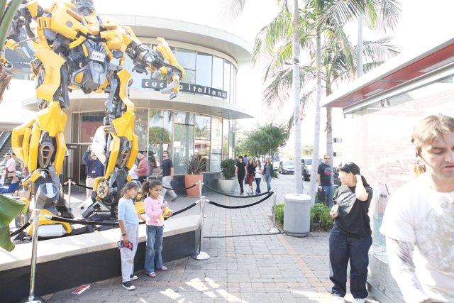 The Yellow and Black Robot Takes Center Stage at UE Xfrmers Exhibit
