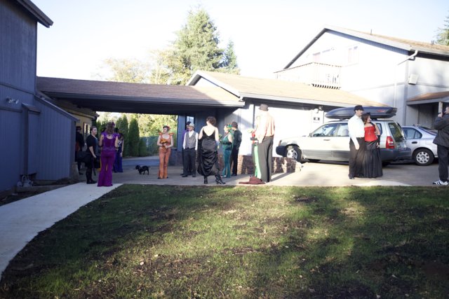 The Wedding Party in Front of Wickstrom House